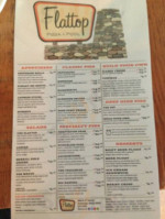 Flattop Pizza Pool menu