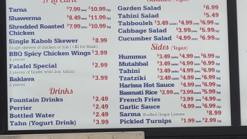 Zankou Chicken menu