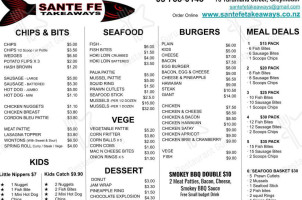 Sante Fe Takeaways menu