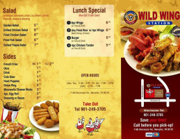 Wild Wings Station menu