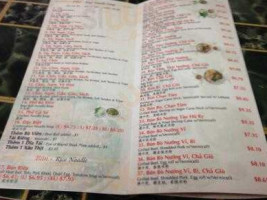 Pho King menu