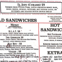 Bay Boy Specialty Sandwiches menu