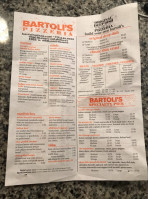 Bartoli's Pizzeria menu
