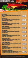 Burger Racer Briceño menu