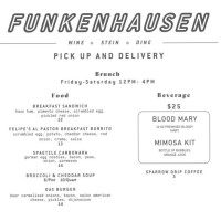 Funkenhausen menu