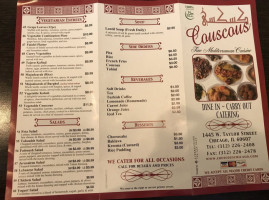 Couscous menu
