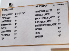 Huskins Coffee Company menu