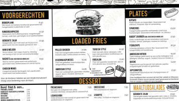 Buddy's Bowling&bites menu