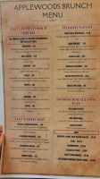 Applewoods Restaurant menu