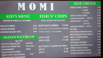 Momi Indian Kitchen menu