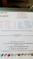 Kats Sushi menu