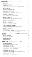 L'angolo Tribeca menu