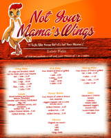 Not Your Mamas Wings menu