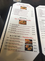 Pho Bo menu