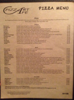 Pizza Art Cafe menu