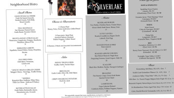 Silverlake Bistro menu
