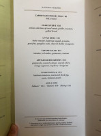 Terrazza menu