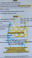 The Egg Carton menu