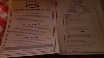 Glover Park Grill menu