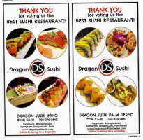 Dragon Sushi menu
