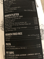 Kraken Wing Seafood menu