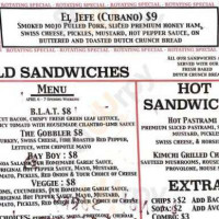 Bay Boy Specialty Sandwiches menu