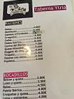 Taberna Ytria menu