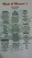 Matt Memere's menu