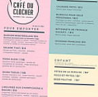 Cafe Du Clocher menu
