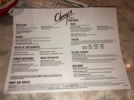Chuy's menu