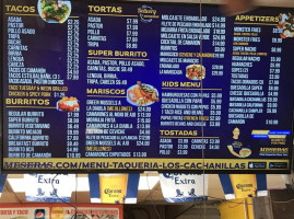 Taqueria Los Cachanillas menu