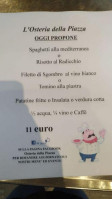 Osteria Della Piazza Caldana (va) menu