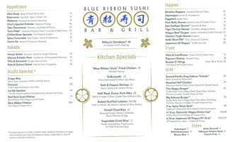 Blue Ribbon Sushi Grill Red Rock menu