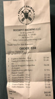 Rockpit Brewing menu