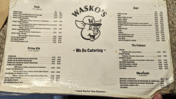 Wasko's menu