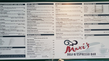 Maxi's Deli, Catering, Espresso menu
