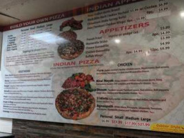 Tasty Indian Pizza menu