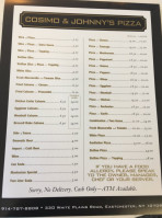 Cosimo Johnny's Pizza menu