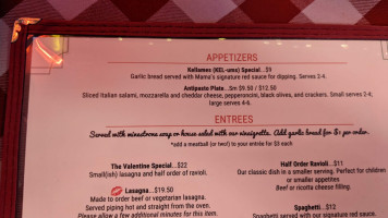 Casale's Halfway Club menu