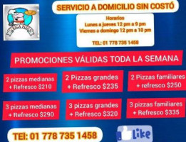 Q Rica Pizza Suc. Atotonilco De Tula menu