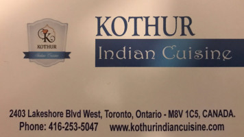 Kothur Indian Cuisine inside