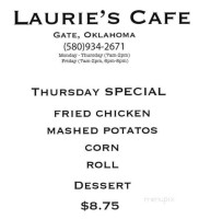 Laurie's Cafe menu