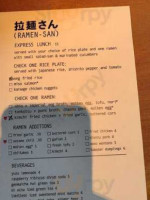 Ramen-san Deluxe menu