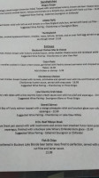 Buckeye Lake Winery menu