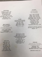 Fat Tuesday's menu