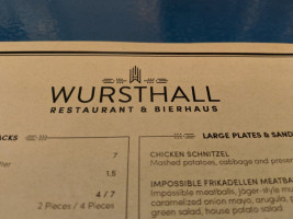 Wursthall menu