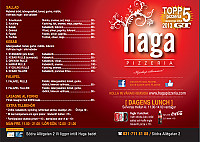 Haga Pizzeria menu