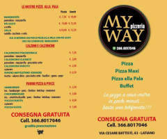 Pizzeria My Way menu