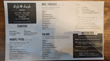 Dish N' Dash menu