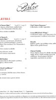 The Bistro At Labelle Winery Amherst menu